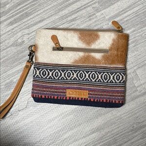 Like new Sixtease Hair On Wristlet Clutch